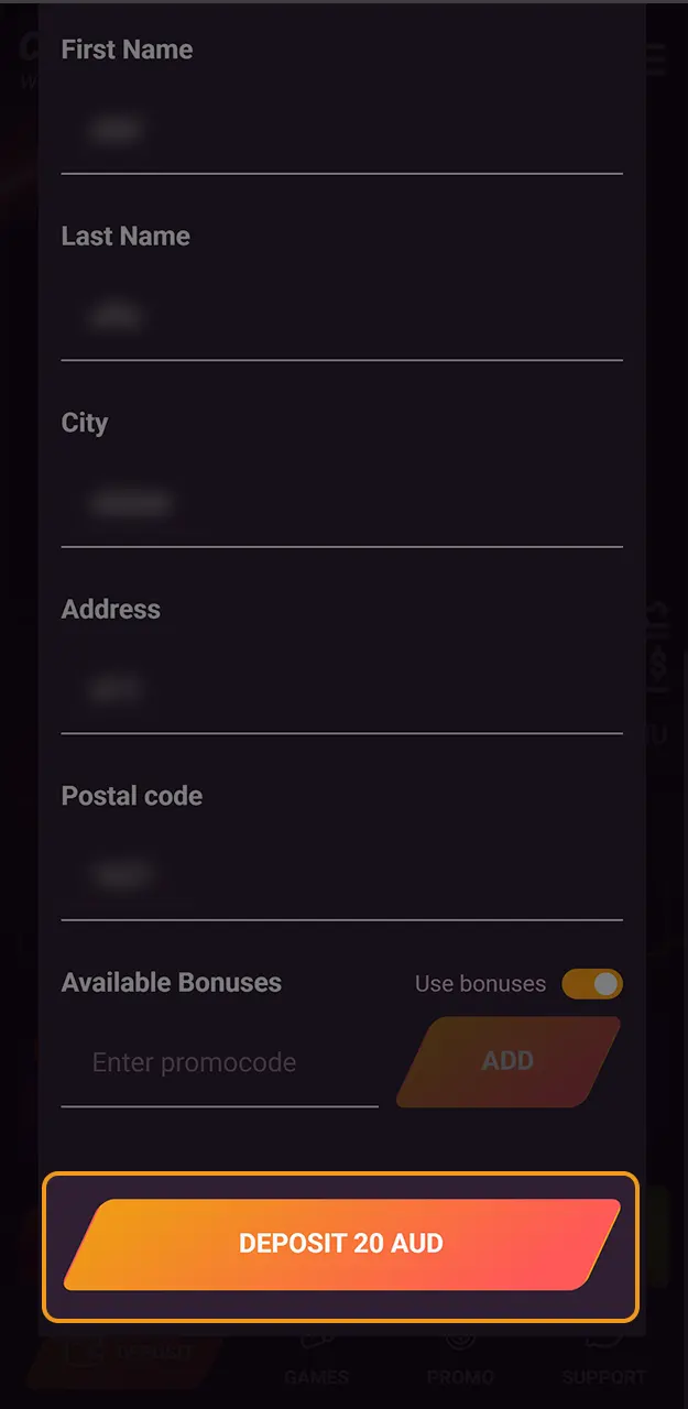 Finalize the transaction and receive your Casinonic bonus funds to play.