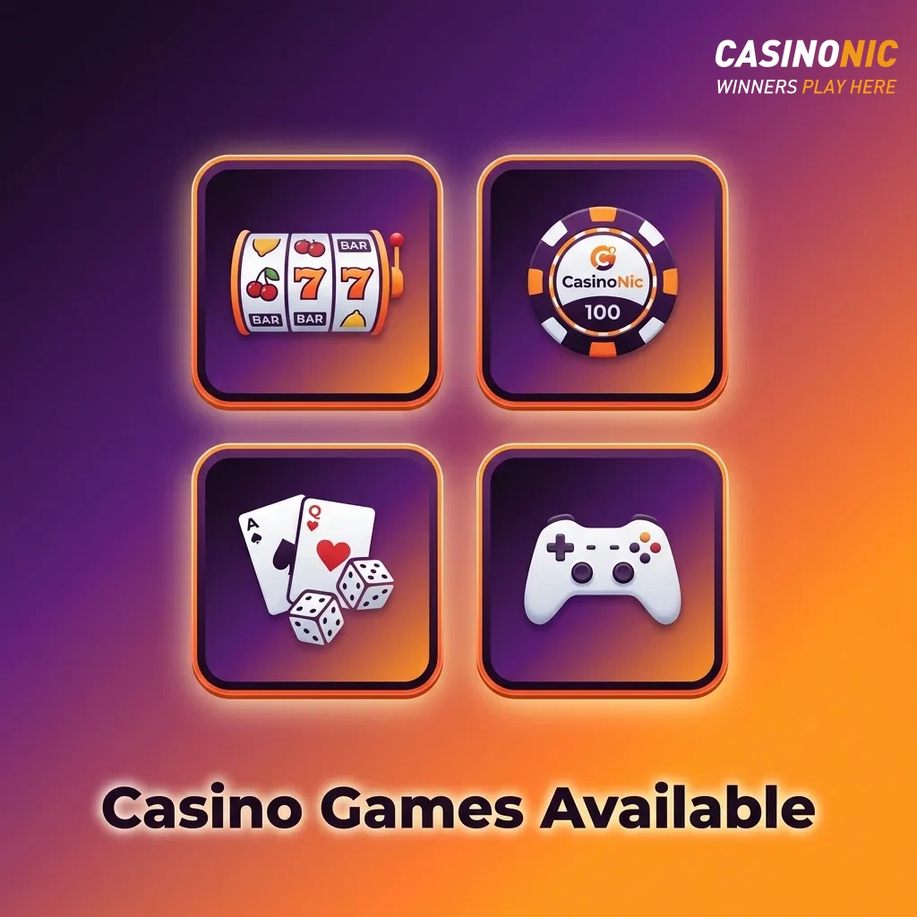 Casino game selection showing slots, table games, live dealer options, and specialty games from top providers.