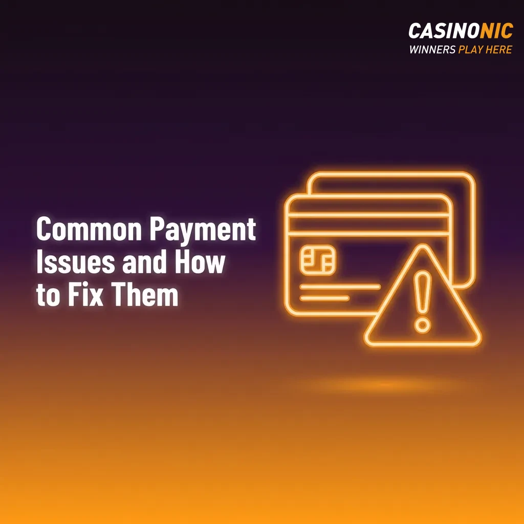 Illustration showing common payment problems like declined transactions and delayed withdrawals with solutions