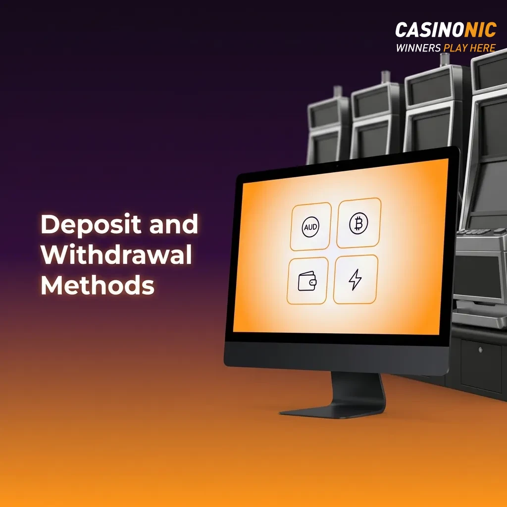 Australian casino payment options including Visa, Maestro, Neteller, Skrill, Paysafecard, and Bitcoin for deposits and withdrawals
