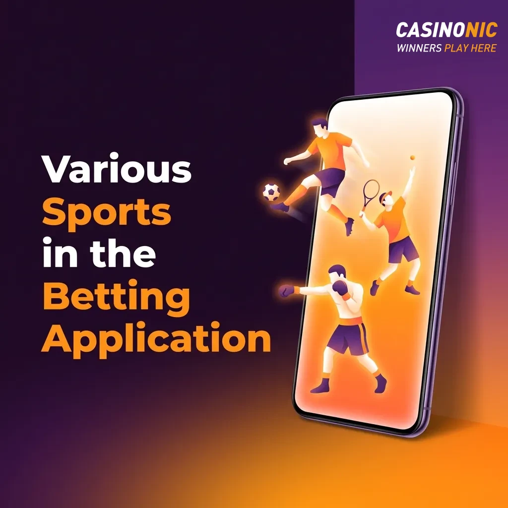 Betting app interface showing multiple sports options including football, basketball, tennis, and esports for live wagering