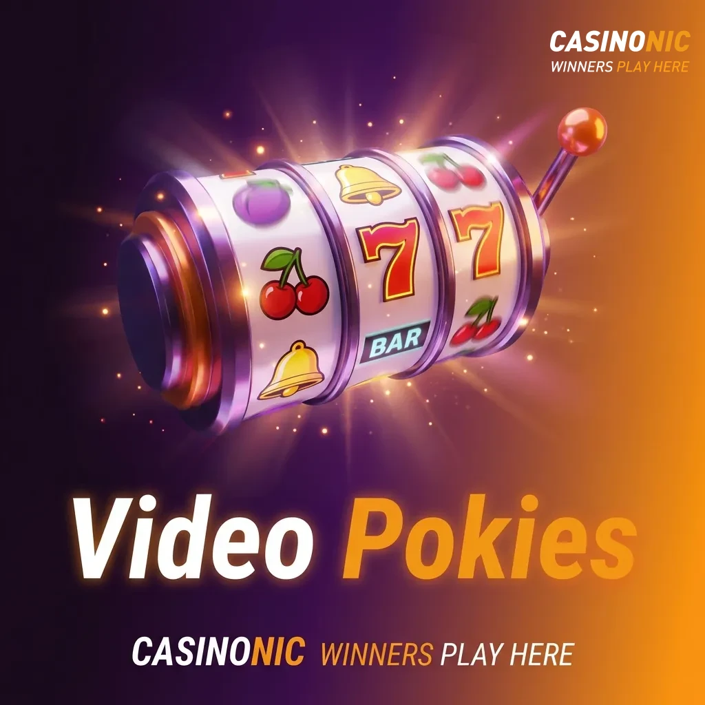 Five-reel video pokies featuring bonus rounds, free spins, and popular titles like Starburst and Gonzo's Quest