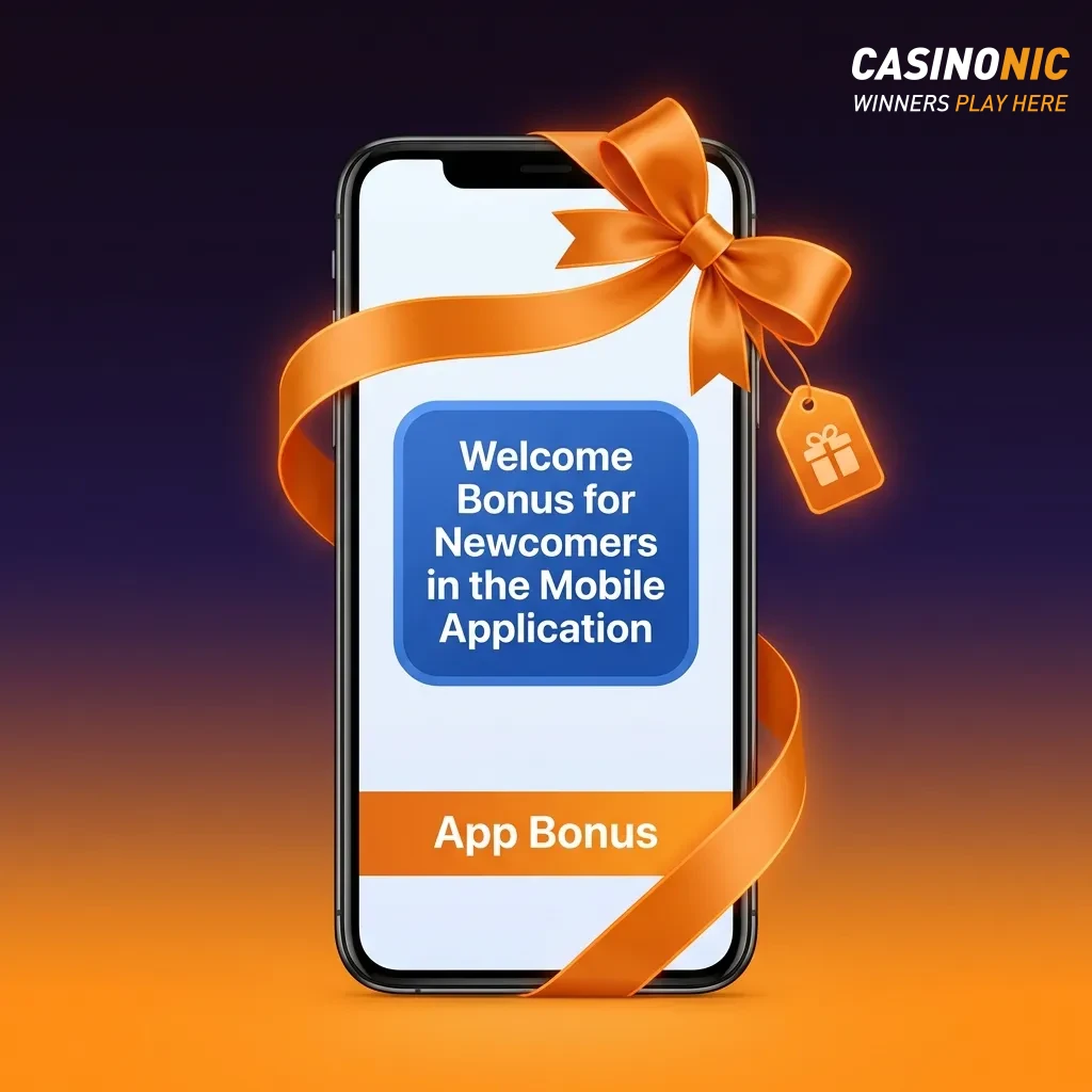 Mobile app welcome bonus screen showing sports and casino bonus options for new players