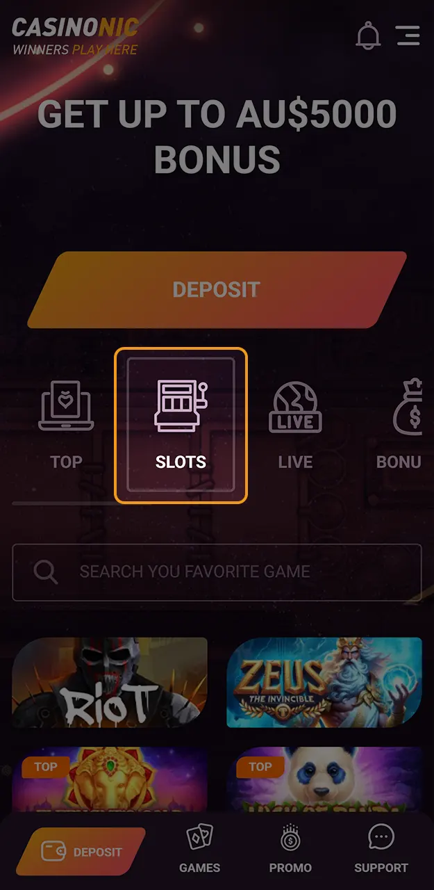 Explore the extensive pokies collection in the Casinonic gaming lobby today.